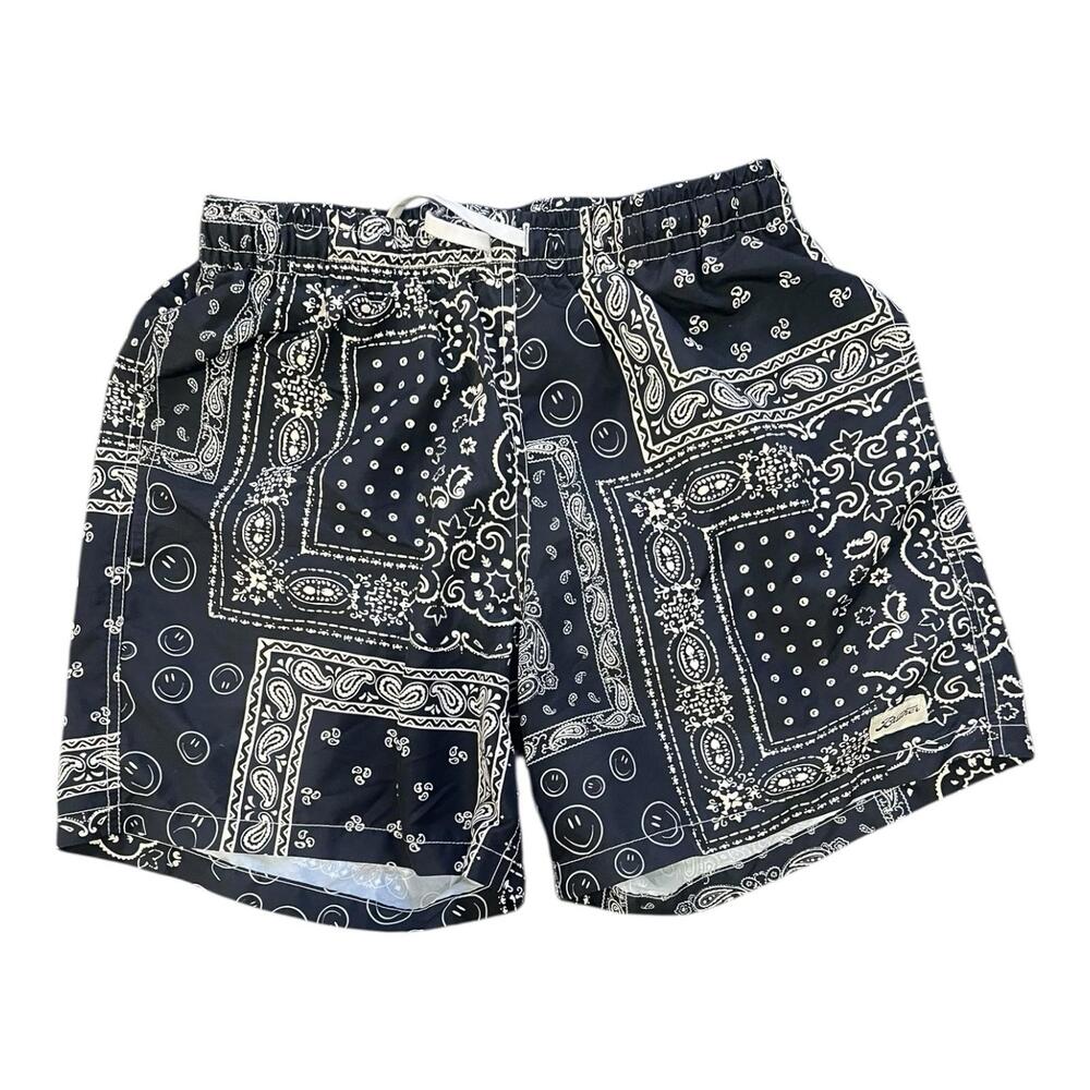 Bather Swim Shorts Mens Medium Recycled Polyester Trunks Drawstring Liner AOP